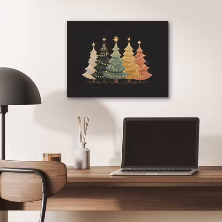 Kerstbomen - Kleurrijk - Lichtjes - Ster PET vilt klein -sfeer5