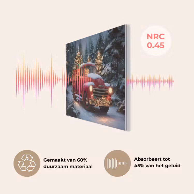 Kersttruck - Sneeuwbos - Rood PET vilt klein -USP_NL