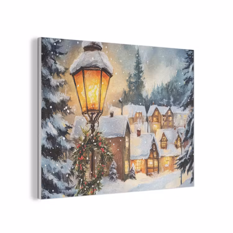 Kerstdorp - Huizen - Sneeuw - Kerst PET vilt klein -3d