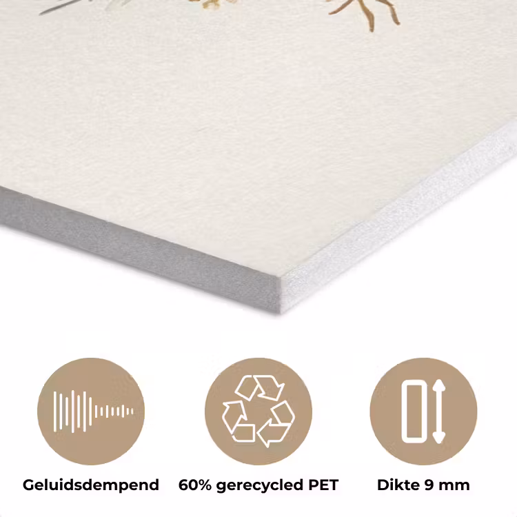 Kerstkrans - Kerst - Goud - Beige PET vilt klein -closeup_NL