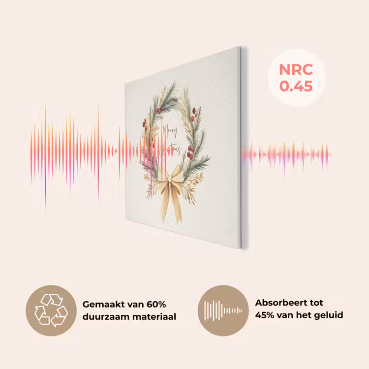 Kerstkrans - Kerst - Goud - Beige PET vilt klein -USP_NL