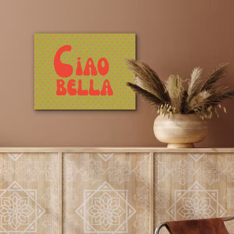 Ciao bella - Rood - Groen - Stippen PET vilt klein -sfeer4