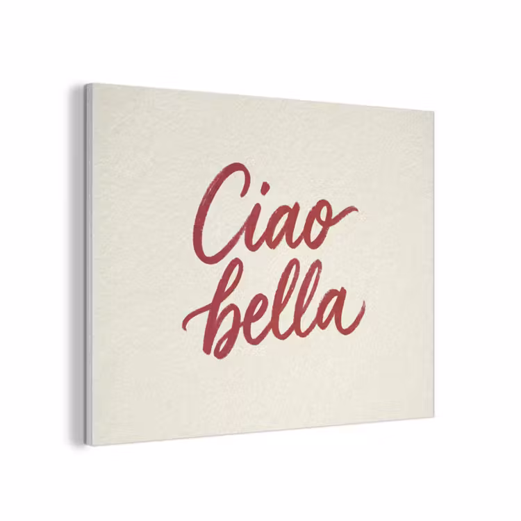 Ciao bella - Rood - Wit - Minimalistisch PET vilt klein -3d