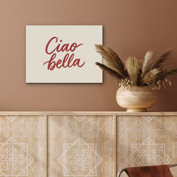 Ciao bella - Rood - Wit - Minimalistisch PET vilt klein -sfeer4