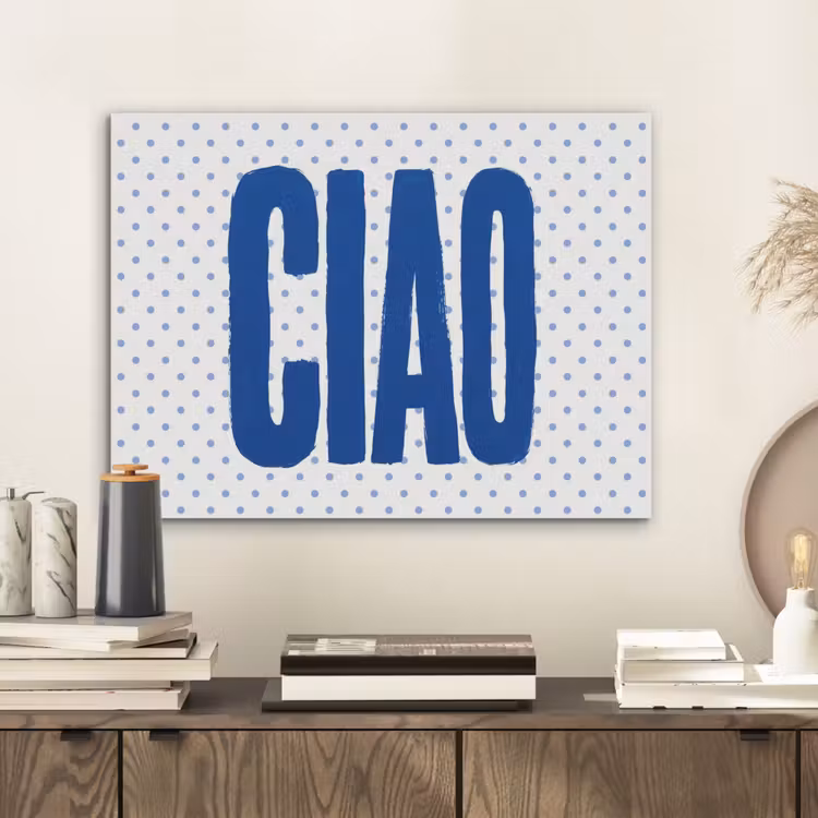 Ciao - Blauw - Stippen PET vilt klein -sfeer1