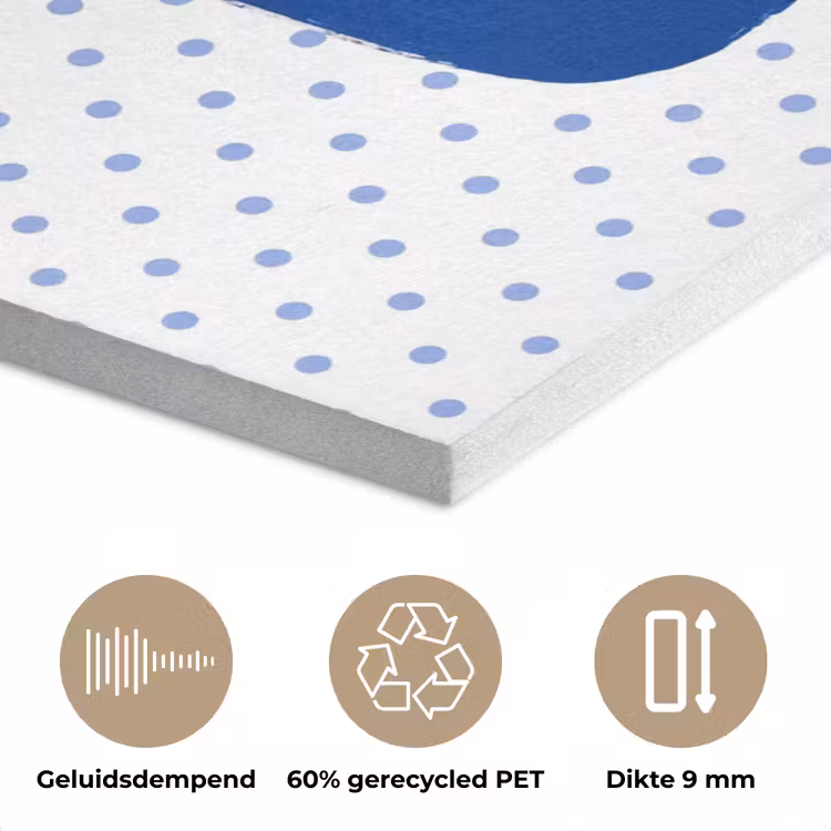 Ciao - Blauw - Stippen PET vilt klein -closeup_NL
