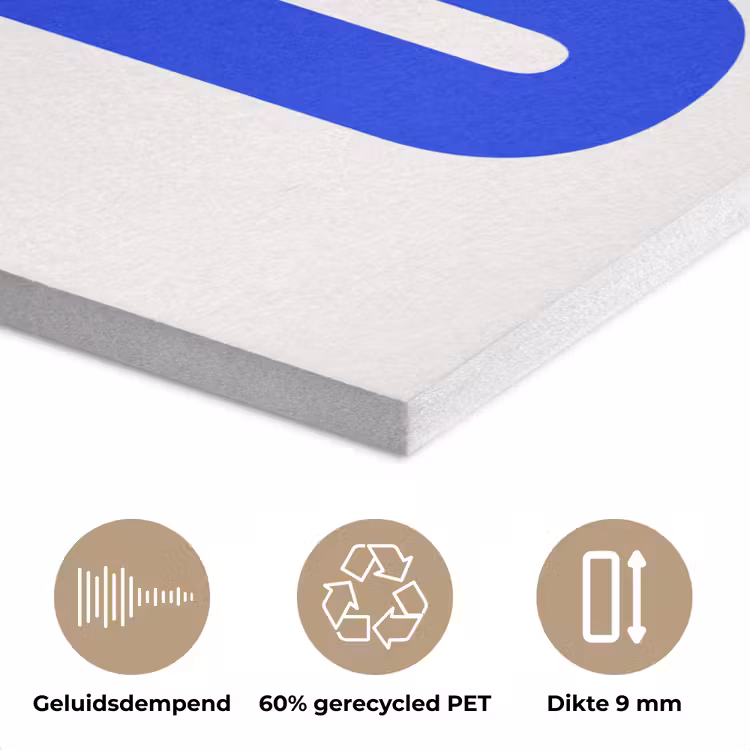 Ciao - Hoofdletters - Blauw - Minimalistisch PET vilt klein -closeup_NL