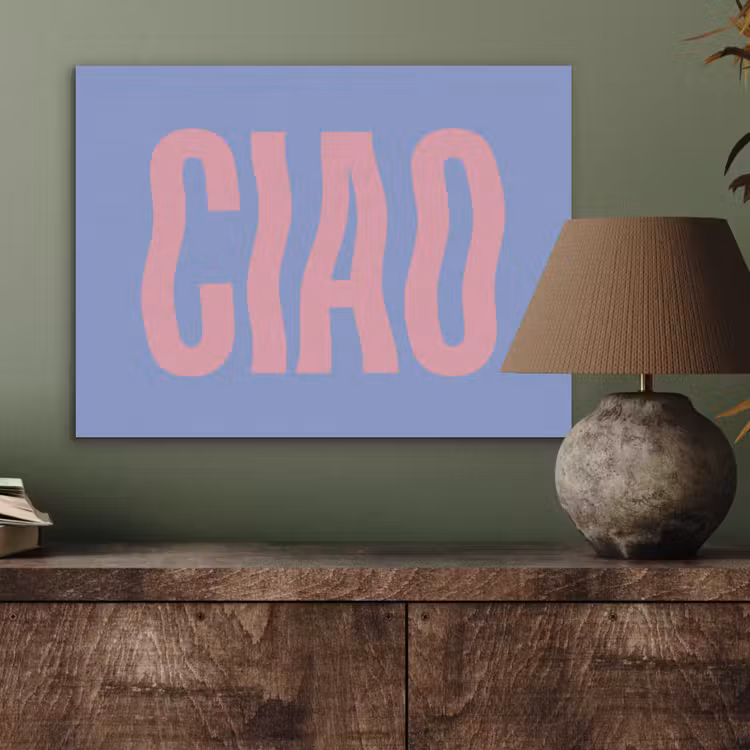 Ciao - Roze - Blauw - Golvend PET vilt klein -sfeer2
