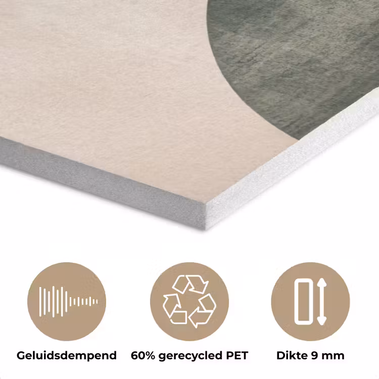 Cirkel - Abstract - Roze PET vilt klein -closeup_NL