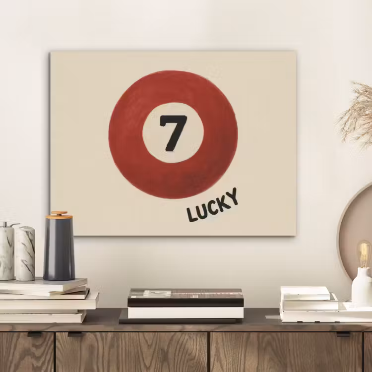 Cirkel - Zeven - Lucky - Rood PET vilt klein -sfeer1