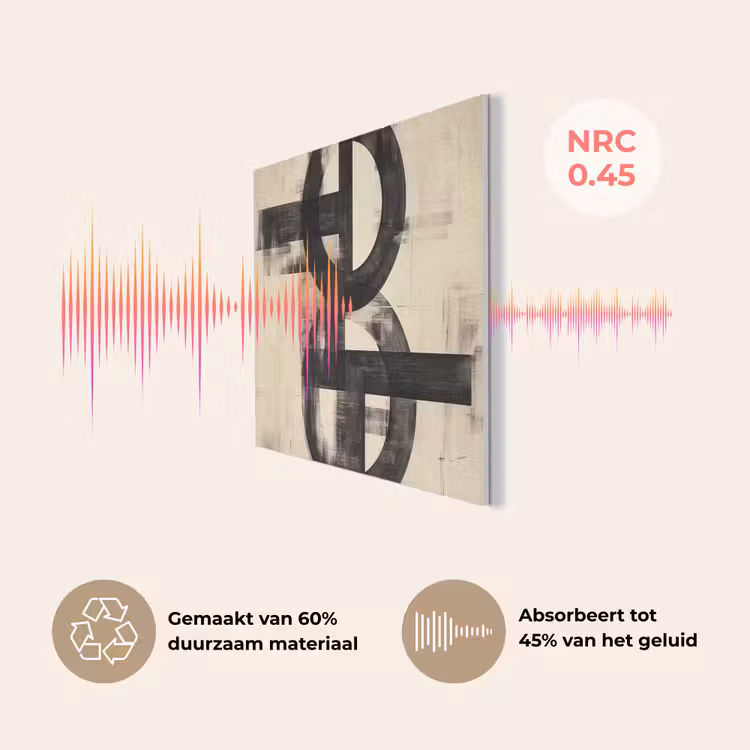 Cirkels - Balken - Zwart - Abstract PET vilt klein -USP_NL