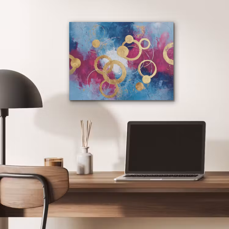 Cirkels - Goud - Abstract PET vilt klein -sfeer5