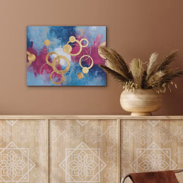 Cirkels - Goud - Abstract PET vilt klein -sfeer4