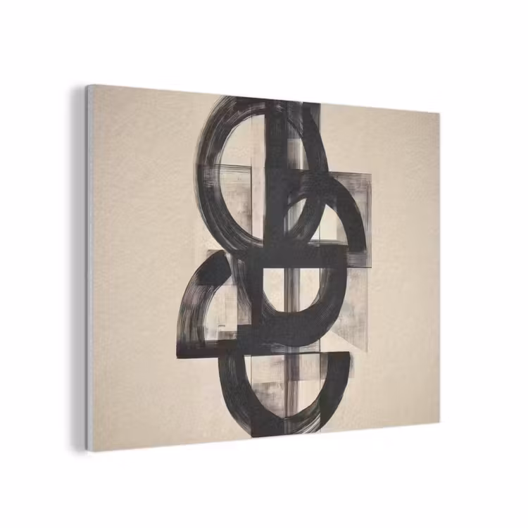 Cirkels - Lijnen - Vormen - Zwart PET vilt klein -3d