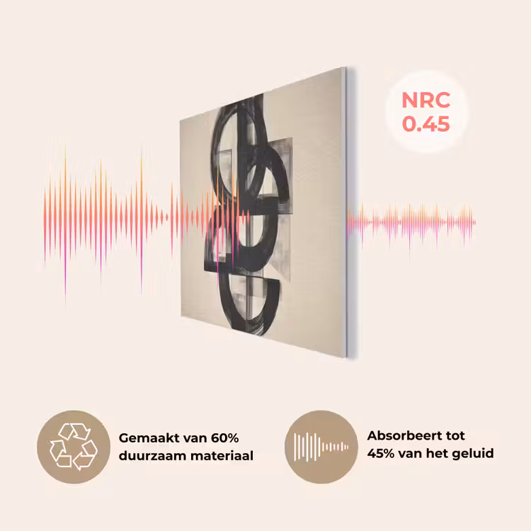 Cirkels - Lijnen - Vormen - Zwart PET vilt klein -USP_NL