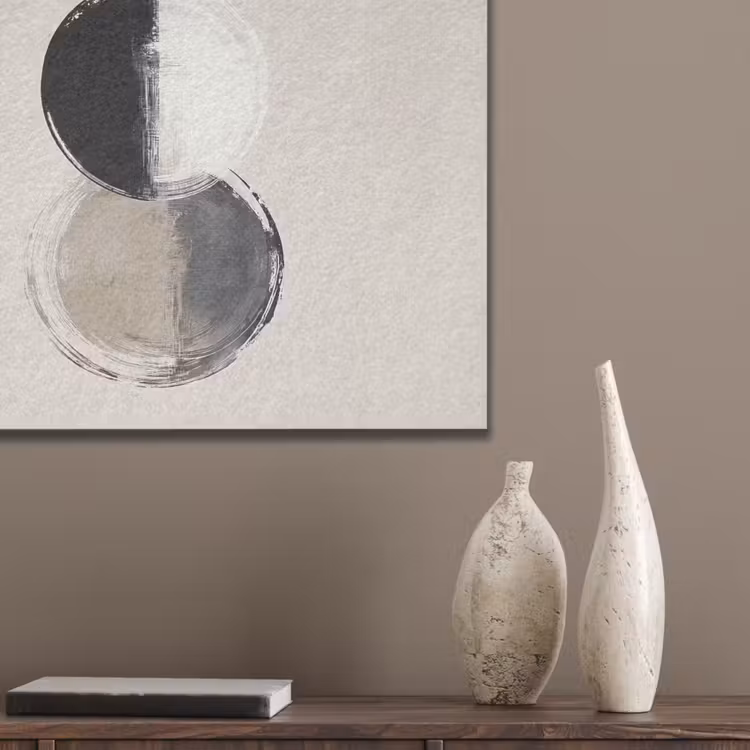 Cirkels - Strepen - Minimalistisch - Zwart PET vilt klein -sfeer6_closeup