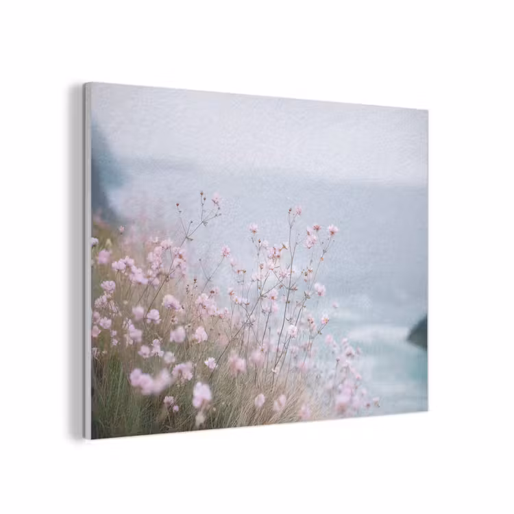 Klif - Bloemen - Zee - Roze PET vilt klein -3d