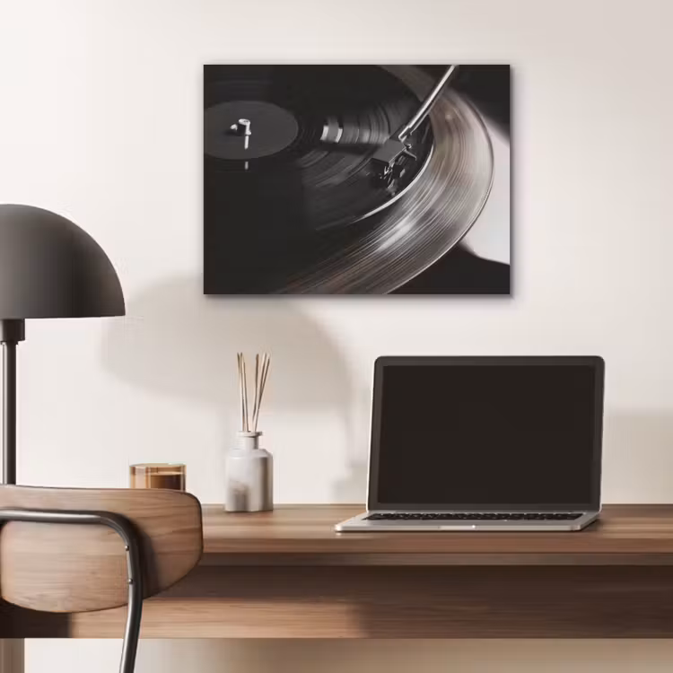 Close-up - Vinylplaat - Platenspeler - Zwart PET vilt klein -sfeer5