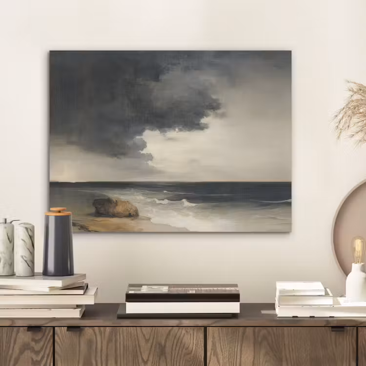 Kust - Golven - Rots - Storm PET vilt klein -sfeer1