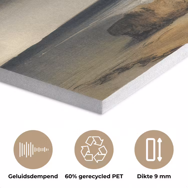 Kust - Golven - Rots - Storm PET vilt klein -closeup_NL