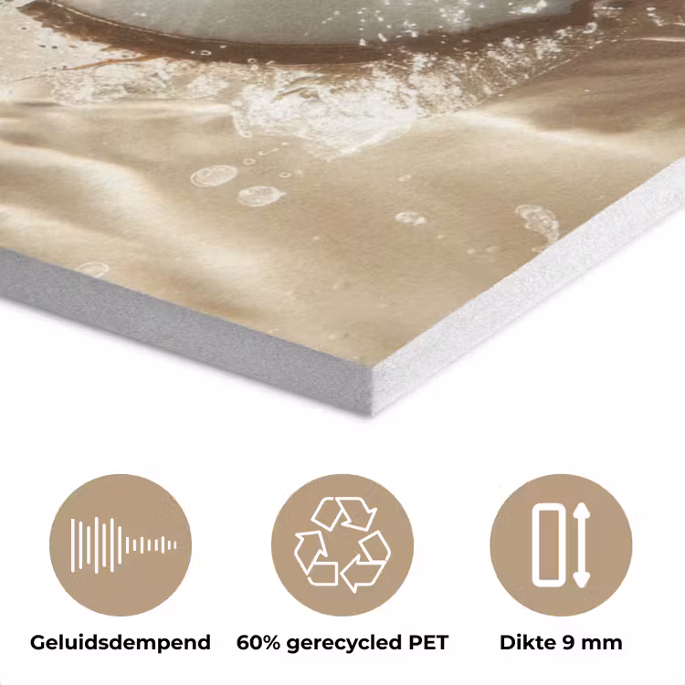 Kokosnoot - Water - Beige - Spetters PET vilt klein -closeup_NL
