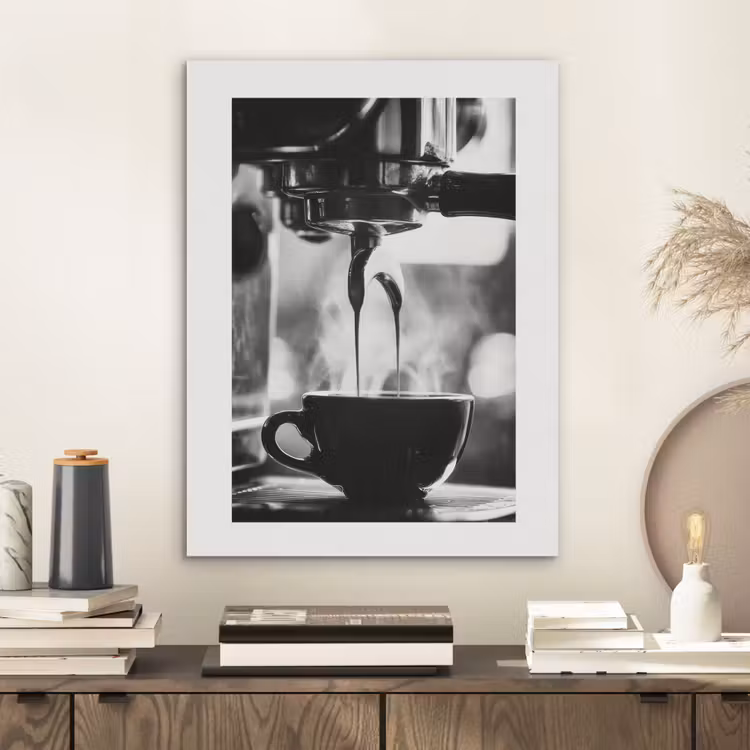 Coffee - Espresso - Koffiemachine - Kop PET vilt klein -sfeer1