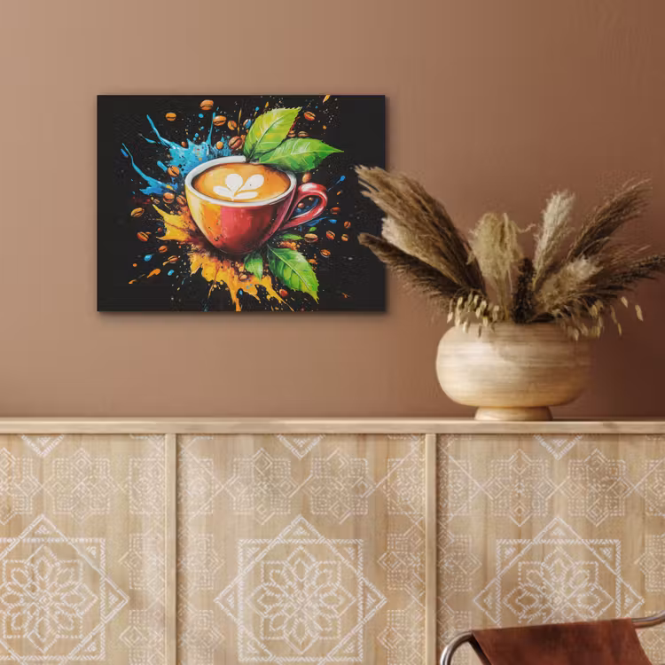 Koffie - Graffiti - Drinken - Abstract PET vilt klein -sfeer4