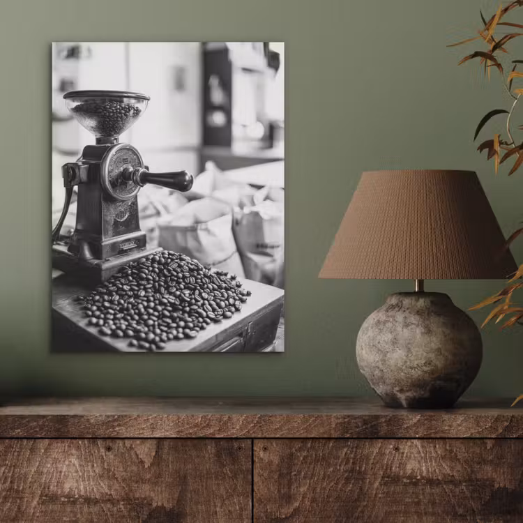 Koffiemolen - Gemalen - Vintage PET vilt klein -sfeer2