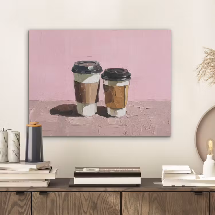 Koffiebekers - Deksel - Verf - Textuur PET vilt klein -sfeer1