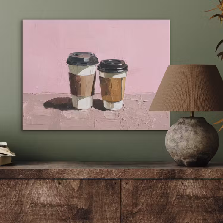 Koffiebekers - Deksel - Verf - Textuur PET vilt klein -sfeer2