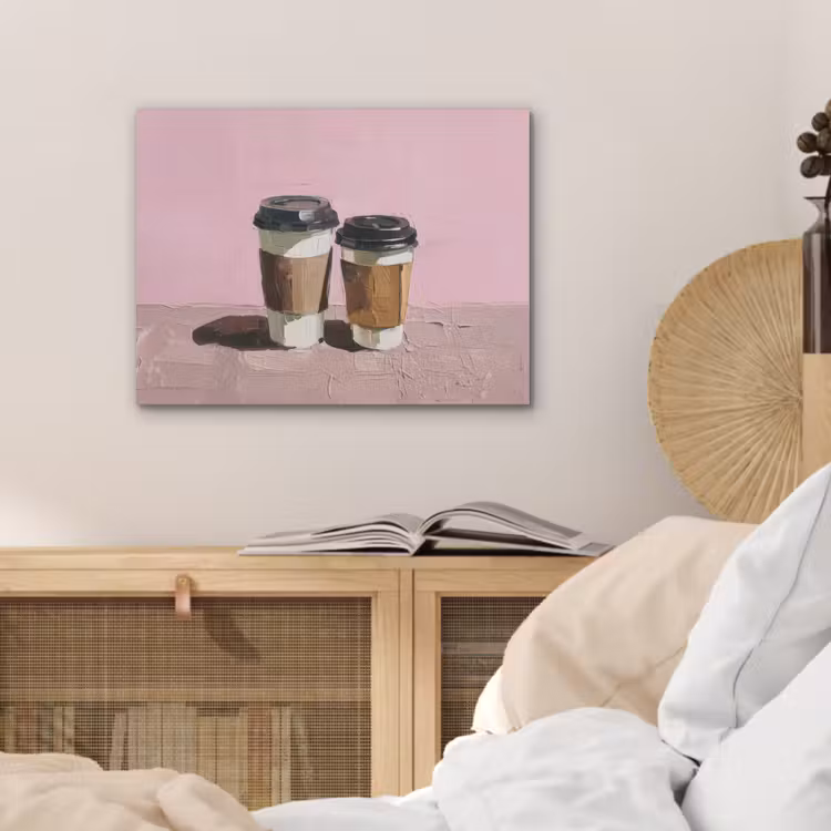 Koffiebekers - Deksel - Verf - Textuur PET vilt klein -sfeer3