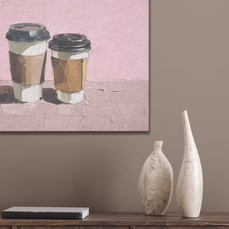 Koffiebekers - Deksel - Verf - Textuur PET vilt klein -sfeer6_closeup