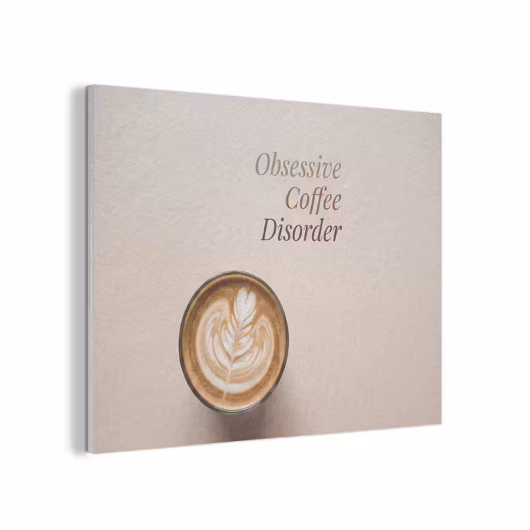 Koffie - Obessive Coffee Disorder - Beige PET vilt klein -3d
