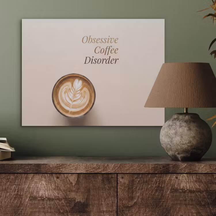 Koffie - Obessive Coffee Disorder - Beige PET vilt klein -sfeer2