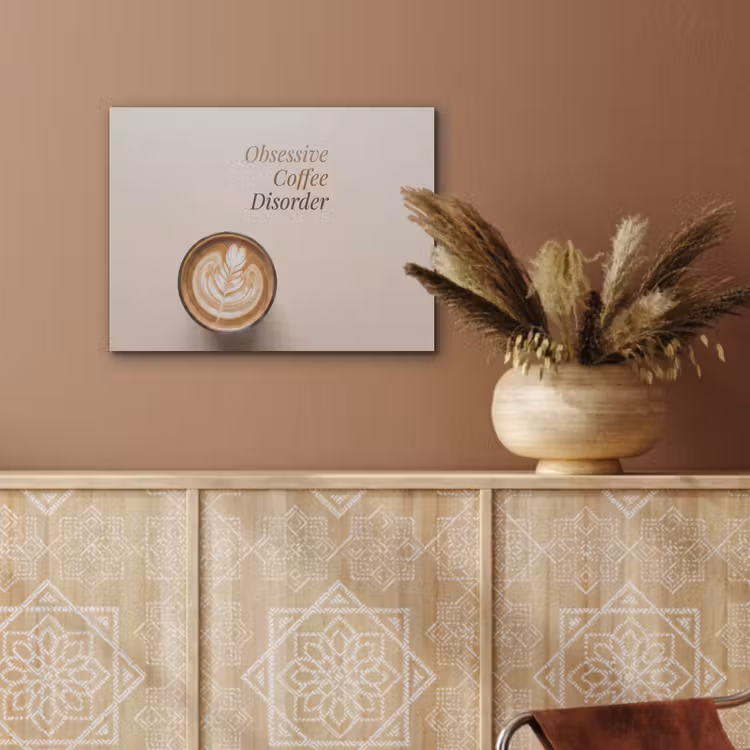 Koffie - Obessive Coffee Disorder - Beige PET vilt klein -sfeer4