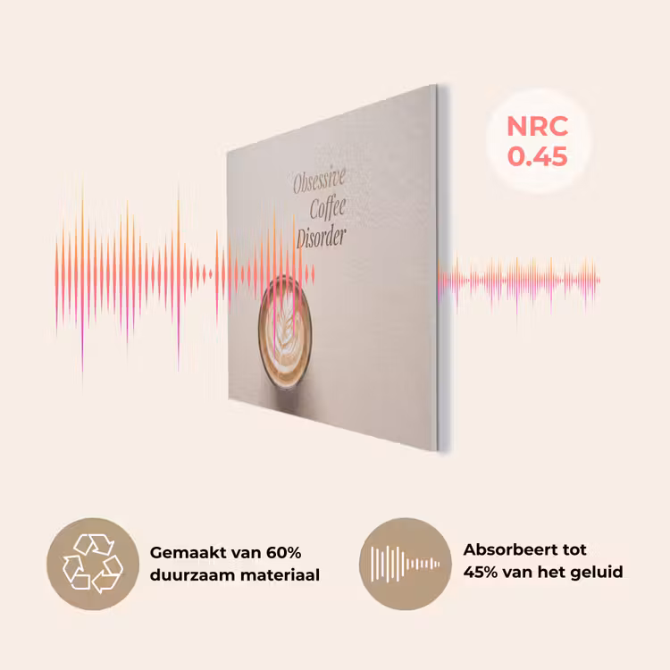 Koffie - Obessive Coffee Disorder - Beige PET vilt klein -USP_NL