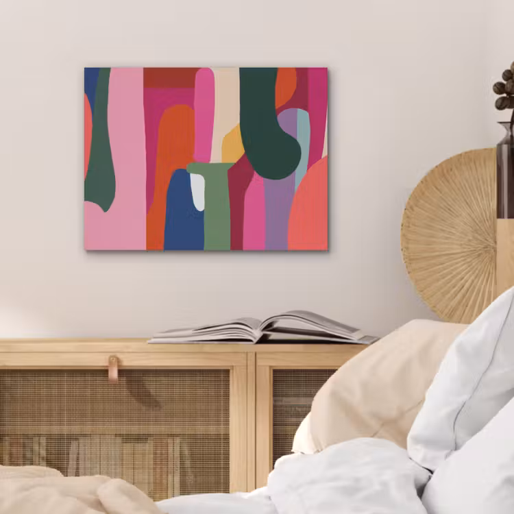 Kleurvakken - Recht - Rond - Abstract PET vilt klein -sfeer3