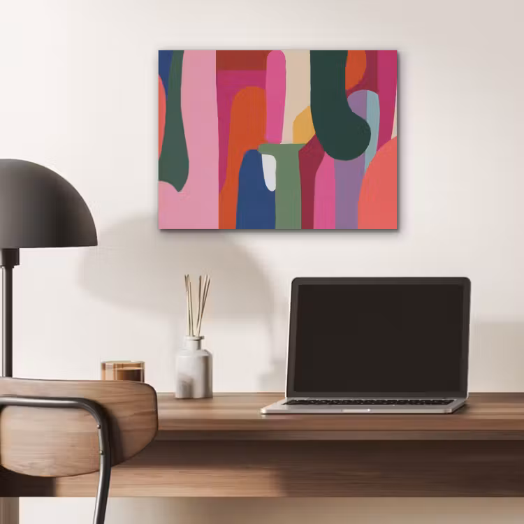 Kleurvakken - Recht - Rond - Abstract PET vilt klein -sfeer5
