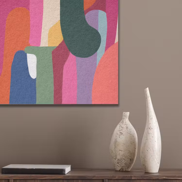 Kleurvakken - Recht - Rond - Abstract PET vilt klein -sfeer6_closeup