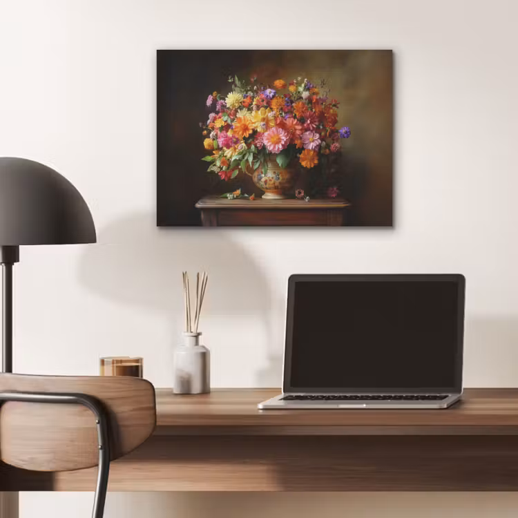 Kleuren - Boeket - Vaas - Hout PET vilt klein -sfeer5
