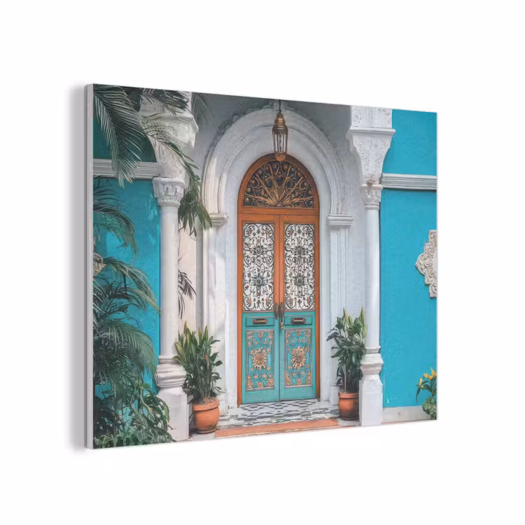 Zuilen - Sierlijke - Deur - Blauw PET vilt klein -3d