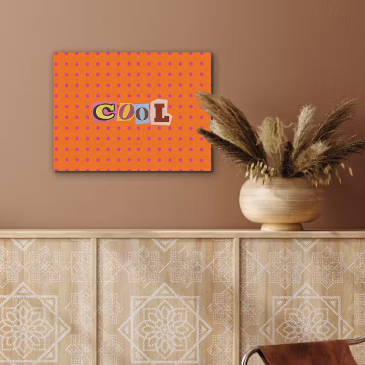 Cool - Stippen - Oranje PET vilt klein -sfeer4