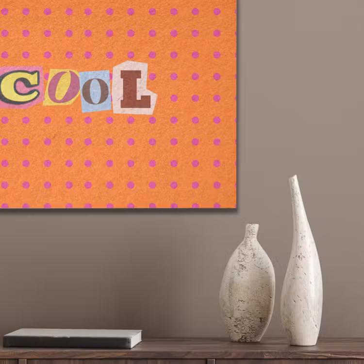 Cool - Stippen - Oranje PET vilt klein -sfeer6_closeup