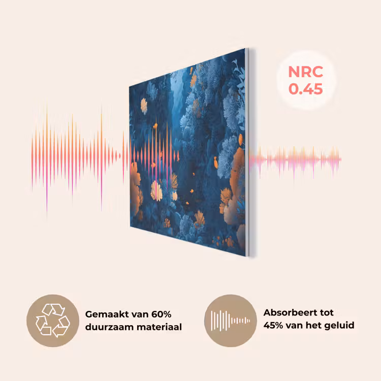 Koraalrif - Vissen - Oceaan - Blauw PET vilt klein -USP_NL