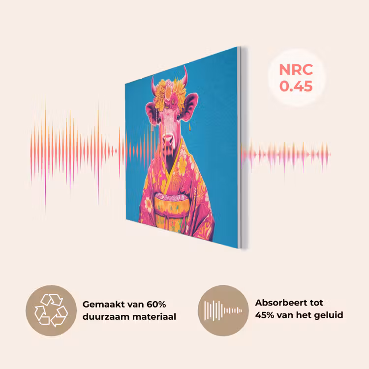 Koe - Bloemenkrans - Oorhangers - Kimono PET vilt klein -USP_NL