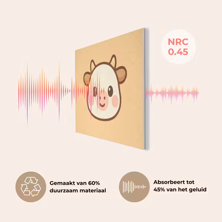 Koe - Oranje - Cartoon PET vilt klein -USP_NL