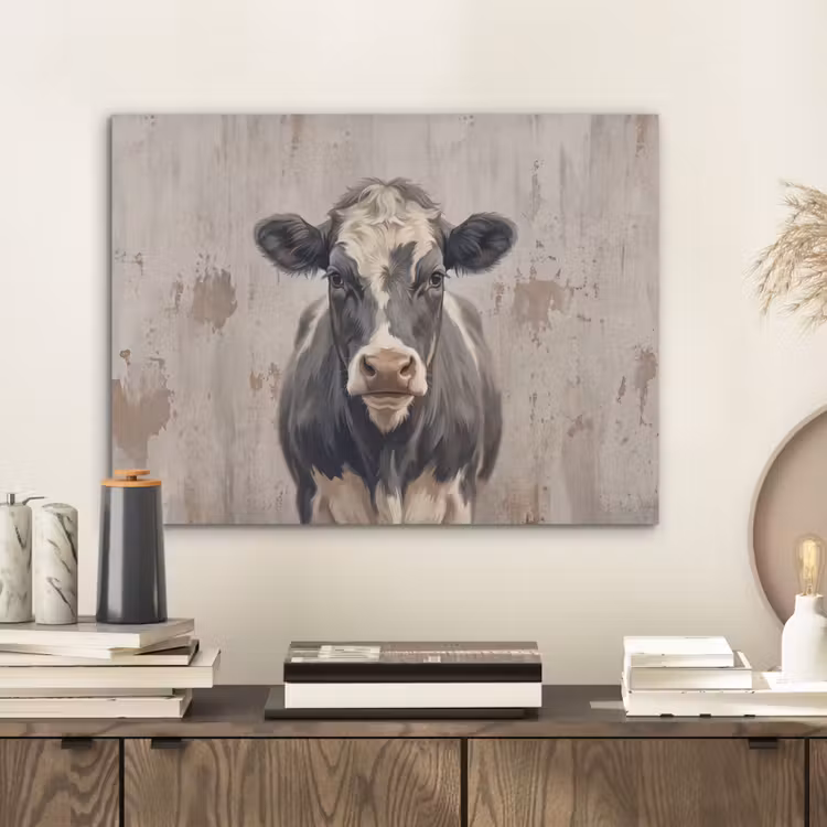 Koe - Portret - Dieren - Modern PET vilt klein -sfeer1