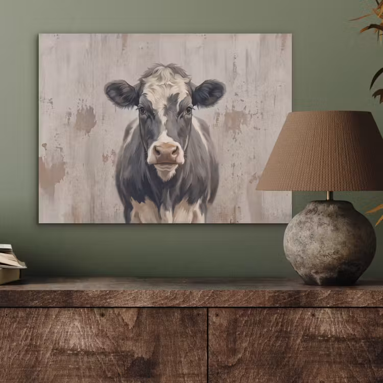 Koe - Portret - Dieren - Modern PET vilt klein -sfeer2