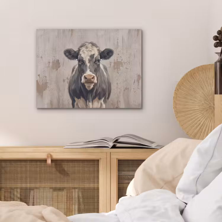 Koe - Portret - Dieren - Modern PET vilt klein -sfeer3