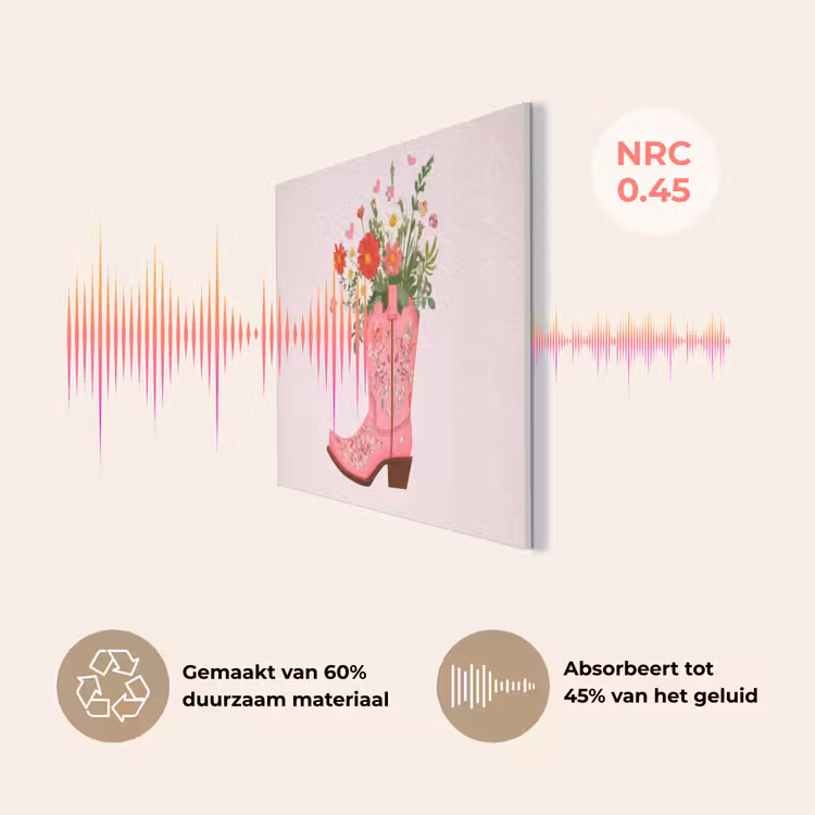 Cowboylaarzen - Roze - Boeket - Bloemen PET vilt klein -USP_NL